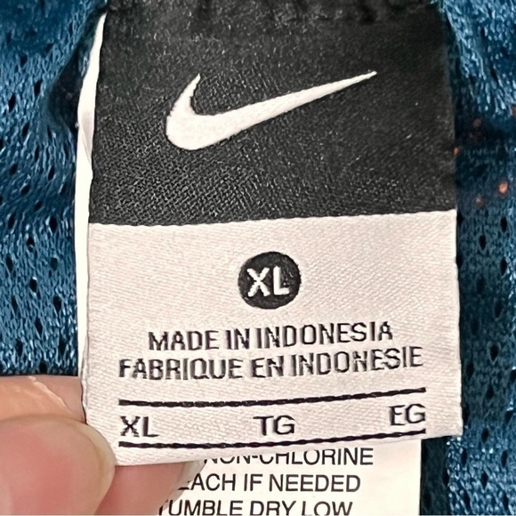 Nike Mens Swim Trunks Size XL Blue Orange Swoosh Logo Drawstring Beach Swimming - Picture 5 of 12